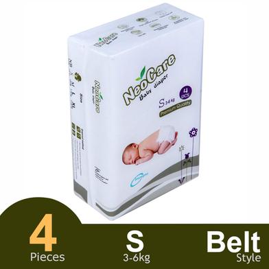 Neocare Premium Belt System Baby Diaper (S Size) (3-6kg) (4pcs) image