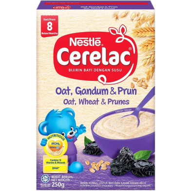 Nestle Cerelac Oat Wheat And Prunes From 8 Months 250gm image