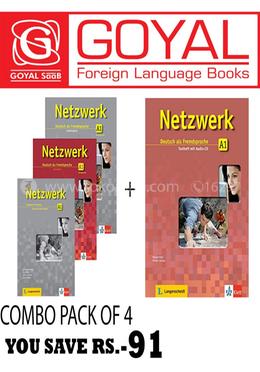 Netzwerk Deutsch als Fremdsprache A1 (Textbook Workbook Glossar Testheft) With CD (Set of 4 books) image