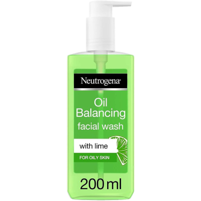 Neutrogena Oil Balancing Lime and Aloe V. Facial Wash Pump 200 ml image