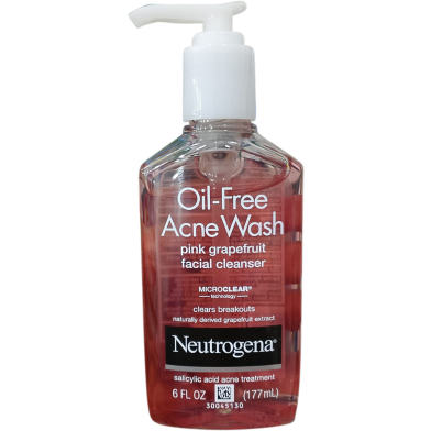 Neutrogena Oil-Free Acne Wash Pink Grapefruit Facial Cleanser 177ml image