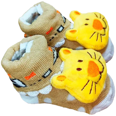 New Born Baby Socks Shoes Soft And Comfortable Multicolor -1 Pair image