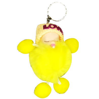 New Born Toddler Cute Mini Doll Key ring, Extra Cute, Extra Soft, Adorable, Best For Gift, Hanging On Bag Or Purse (keyring_newborn_yellow) Yellow image