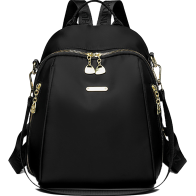 New High Capacity Female Waterproof College Backpack,Trendy Women, Travel Laptop School Bags - Black image