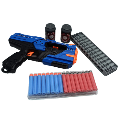 New Style Rapid Launcher Soft Gun Style Toys for Kids Playing (gun_rapid_launcher_xh9930_b) Blue image