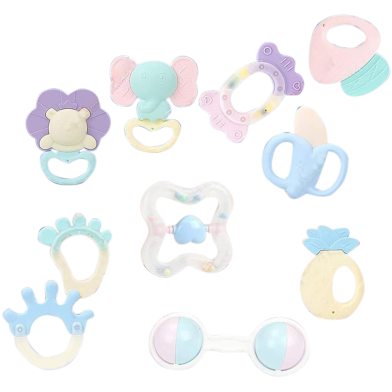 Newborn Rattle and Teether ( 10 Pcs) Set image