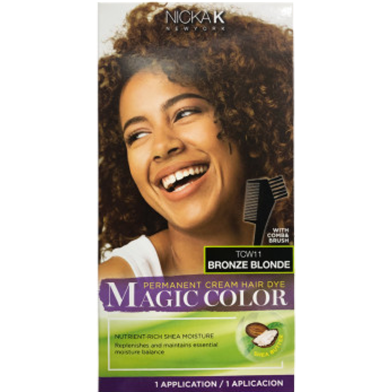 Nicka K Permanent Cream Hair Dye Magic Color - TCW11 Bronze Blonde image