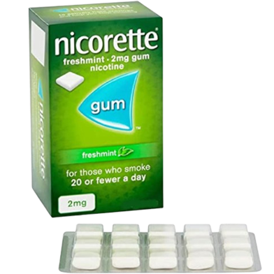 Nicorette 2mg Freshmint Gum 15 Nicotine Gums image