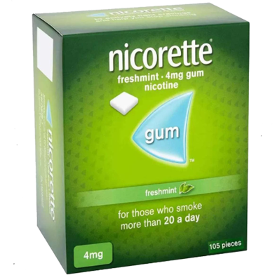 Nicorette 4mg Freshmint Gum 105 Gums Pack image