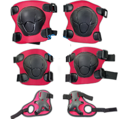 Ninja Skate Guard For Kids - 6 Pcs - Red image