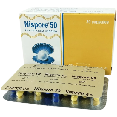 Nispore 50mg Capsule 10's Strip image