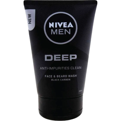 Nivea Men Deep Anti-Impurities Clean Face And Beard Wash (100 ml) image