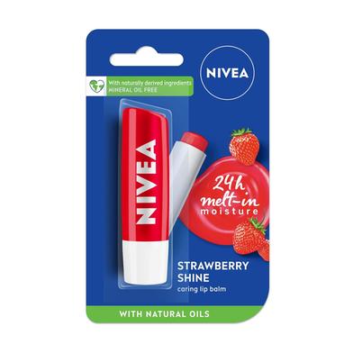 Nivea Strawberry Shine 24H Melt Moisture Lip Balm 5.5 ml image