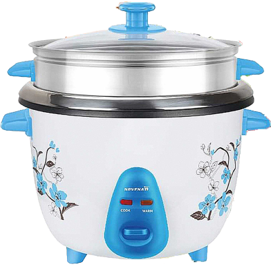 Novena Double Pot One Non-Stick and One SS Pot Rice Cooker - 1ltr image