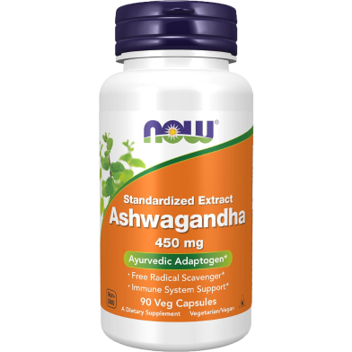 Now Foods Ashwagandha 450 mg 90 Veg Capsules image