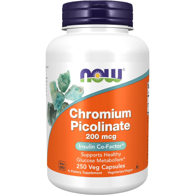 Now Foods Chromium Picolinate 200 mcg 250 Veg Capsules image