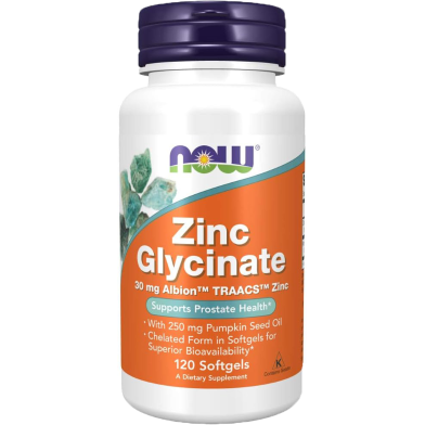 Now Foods Zinc Glycinate 120 Softgels image