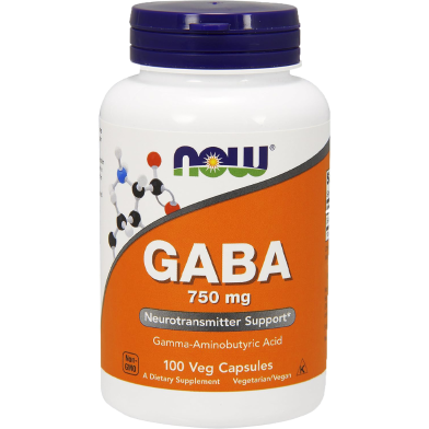 Now Gaba 750 mg 100 Veg Capsules image