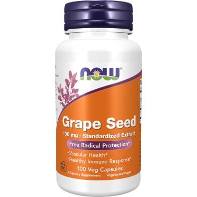 Now Grape Seed Extract 100 mg 100 Veg Capsules image