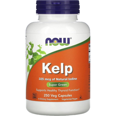 Now Kelp 325 mcg of Natural Iodine 250 Veg Capsules image