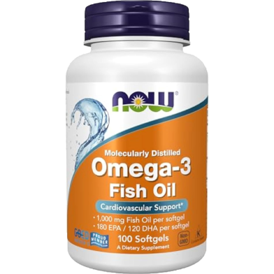 Now Omega 3 Fish Oil 100 Softgels image