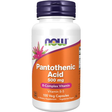 Now Pantothenic Acid Vitamin B-5 500 mg B-Complex 100 Capsules image