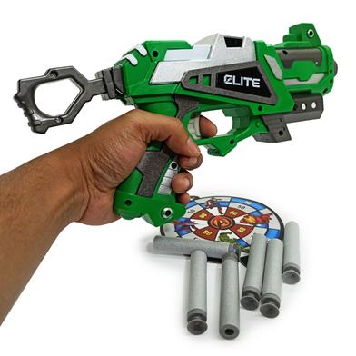 Nub Inspired Avenger’s Super Hero Plastic Soft Blaster Toy Gun With Suction Target Board (nub_gun_small_498a_green) image
