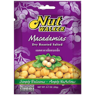 Nut Walker Dry Roasted Salted Macadamias Pouch Pack 20 gm image