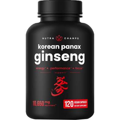 Nutra Champs Korean Red Panax Ginseng 10650 mg 120 Counts -419130778 image