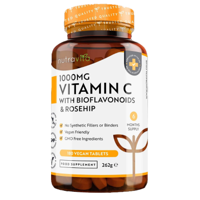 Nutravita Vitamin C 1000mg With Bioflavonoids And Rosehip - 180 Vegan Tablets image