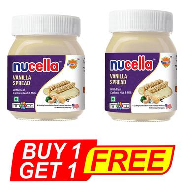 Nutri Plus Nucella Plus White Chocolate Bread Spread (Cashewnut and Milk) 230gm (BUY1 GET1 FREE) image
