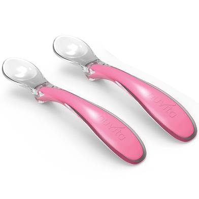 Nuvita Set of Silicone Spoons-Pink image