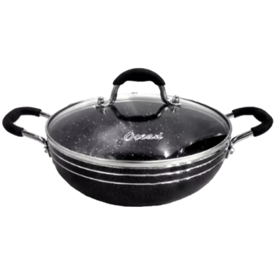 OCEAN Wok Non Stick 34cm W/G Lid Stone Coating image
