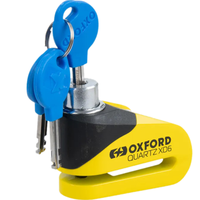 OXFORD Quartz XD6 Motorcycle Scooter 6mm Disc Brake Lock Twin Spar Lock Chassis For Double Strength And Cut Resistance image