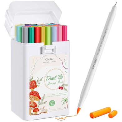 Ohuhu Dual Tips Journal Pens (40 Colors) image
