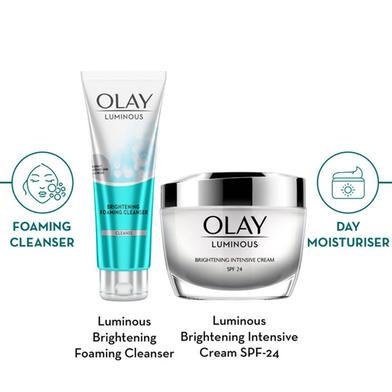 Olay Luminous Day Cream 50 gm And Cleanser 100 gm (Combo Pack) image