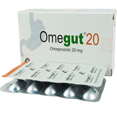 Omegut 20 mg - 10's Strip Capsule image