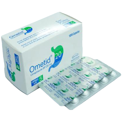 Ometid 20 mg - 10's Strip Capsule image