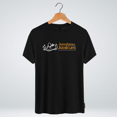 One Ummah BD 'Assalamu alaikum v6' Design Classic Round Neck Half Sleeve T-shirt for Men - CMTHC-CAD156 image