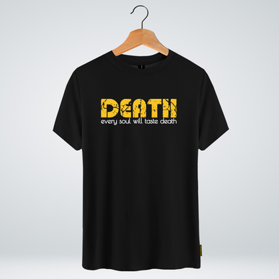 One Ummah BD 'Every soul will taste death' Design Classic Round Neck Half Sleeve T-shirt for Men - (CMTHC-CAD106) image
