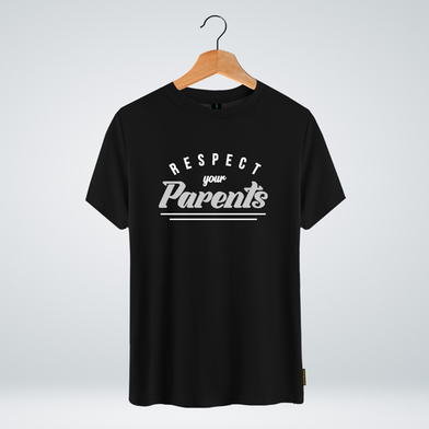 One Ummah BD 'Respect your parents' Design Classic Round Neck Half Sleeve T-shirt for Men - (CMTHC-CAD21) image