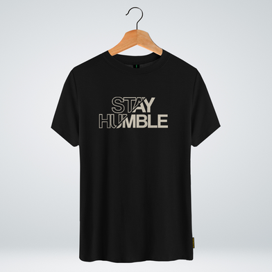 One Ummah BD 'Stay humble' Design Classic Round Neck Half Sleeve T-shirt for Men - (CMTHC-CAD34) image