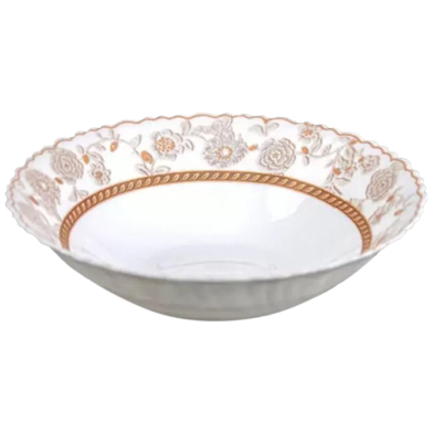 Opal Glass Flat Bowl Single Pcs , 8.5 Inch image