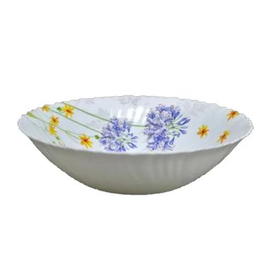 Opal Glass Flat Bowl Single Pcs - 8.5 Inch image