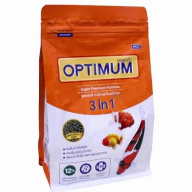 Optimum Super Premium Formila 3 in 1 Spirulina 12Percent Fish Food - 400gm image
