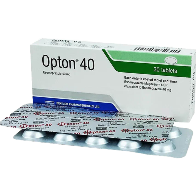 Opton 40 mg 10's Strip Tablet image