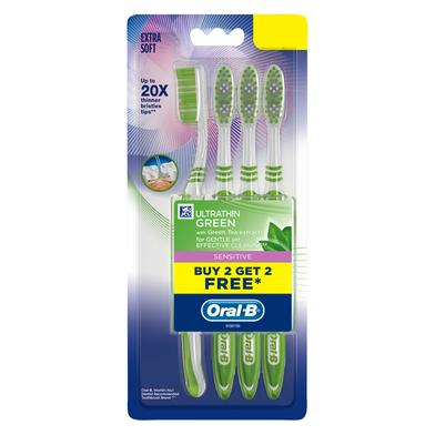 Oral-B Ultrathin Sensitive Toothbrush - Green (Buy 2 Get 2 Free) image