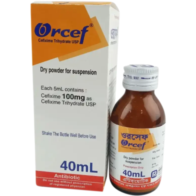 Orcef 100mg Per 5ml Powder For Suspension 50ml image