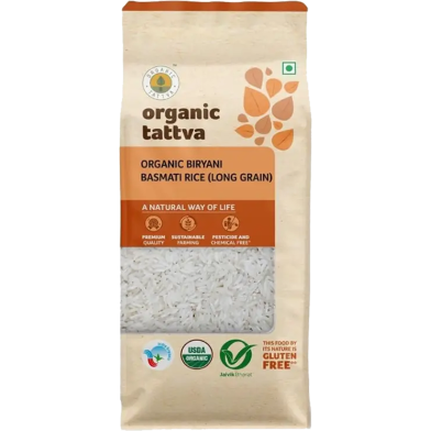 Organic Tattva Organic Biryani Basmati Rice (Long Grain) 1kg image
