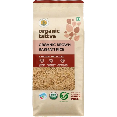 Organic Tattva Organic Brown Basmati Rice 1 kg image